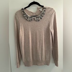 Jewel collar sweater